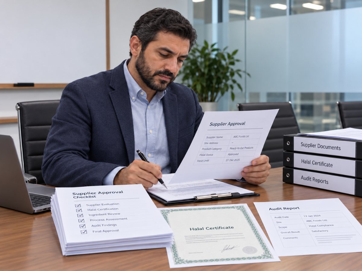 Prüfung von Lieferantenfreigaben, Auditberichten und Halal-Zertifikaten am Schreibtisch